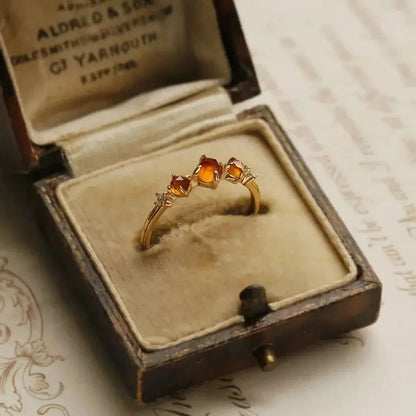 Anillo ámbar fuego ❤️‍🔥