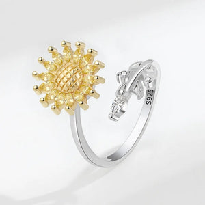 Anillo girasol giratorio 🌻