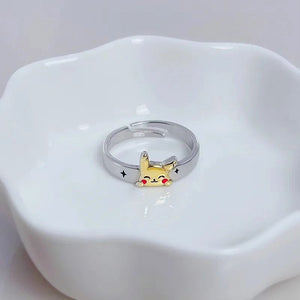 Collar de Pikachu con estrella y concha nacar y anillo de pikachu con estrellas ⚡🌠