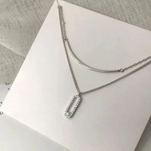 Collar doble con Clip de zirconia 🔝💎
