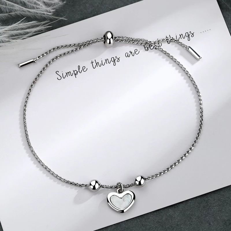 Pulseras con corazon de concha nacar 🤍