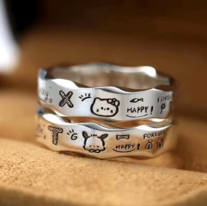 Set anillos Hello Kitty y Pochacco