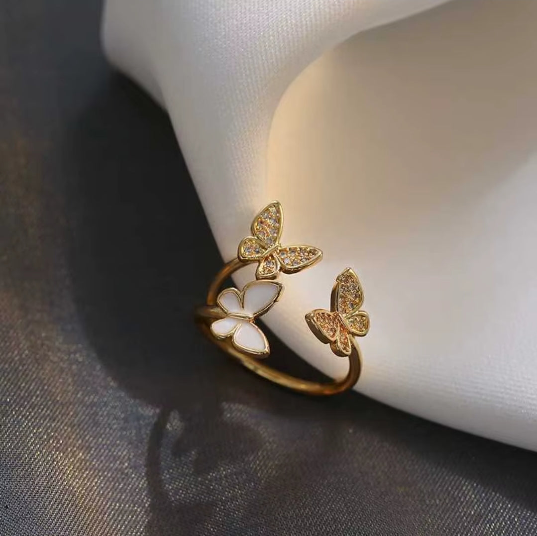 Anillo Triple mariposa 🦋