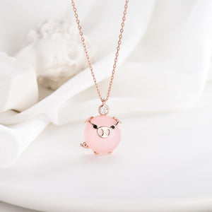 Collar cerdito rosa