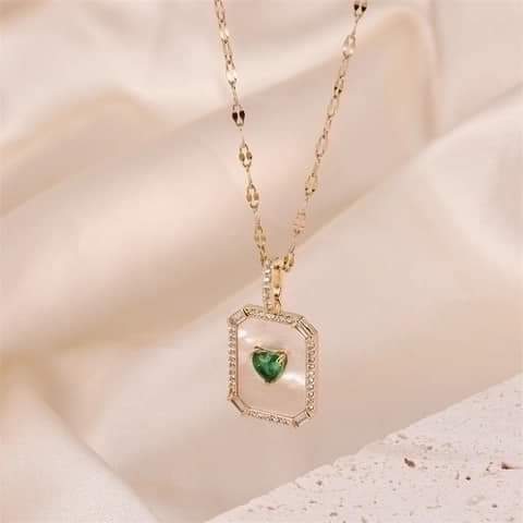 Collar valentino corazón verde 💚