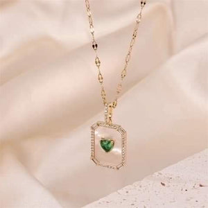 Collar valentino corazón verde 💚