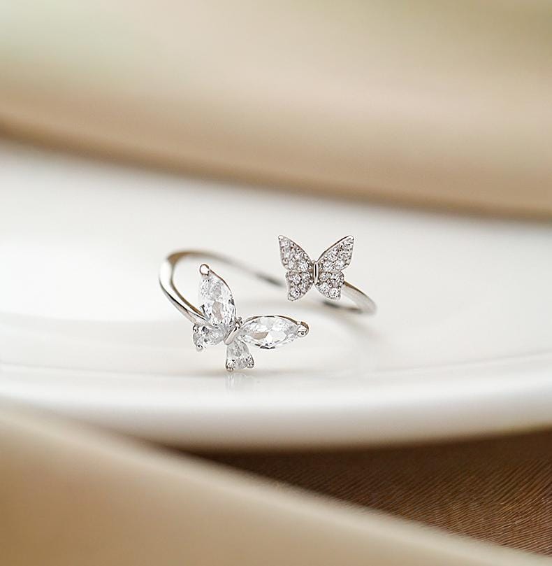Anillo Doble mariposa
