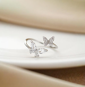 Anillo Doble mariposa