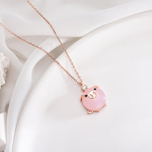 Collar cerdito rosa