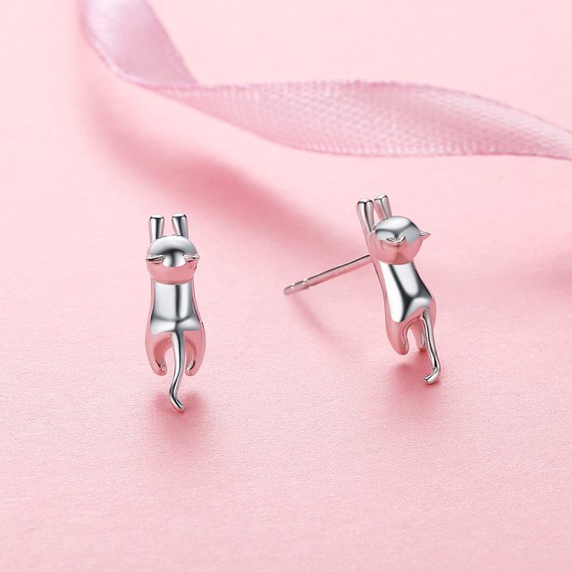 Aretes Gatito colgante